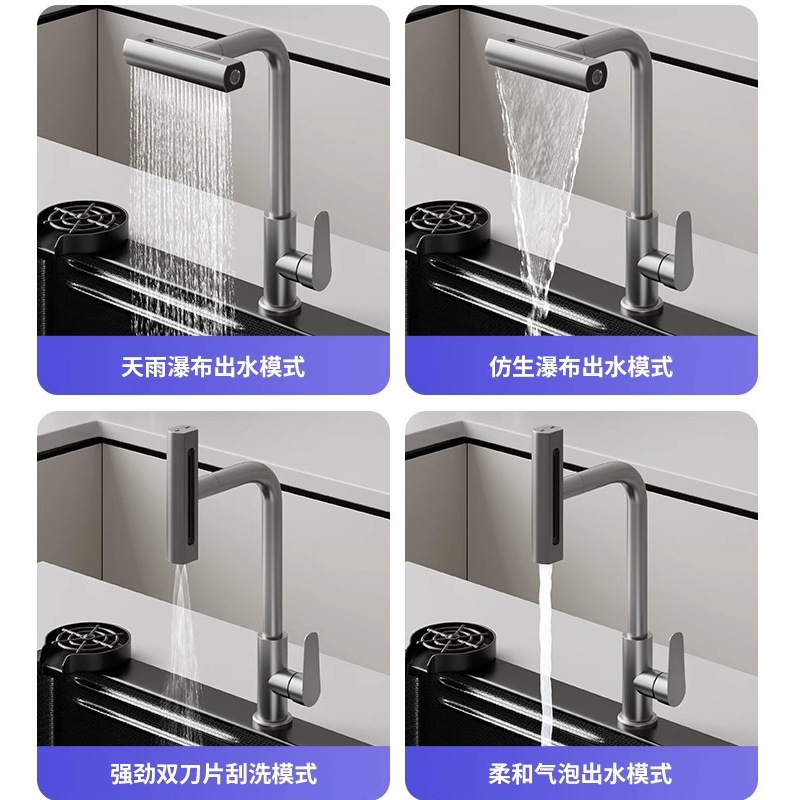 Granos de mijo granos de un solo tanque fregadero 4MM grueso multifuncional lavabo lavavajillas fregadero de cocina de acero inoxidable 304