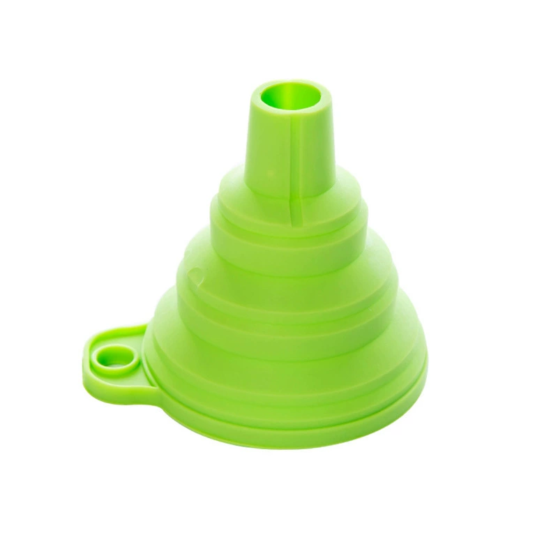 Extending long -necked kitchen funnel folding candy color funny home liquid containing oil grid CJ07110