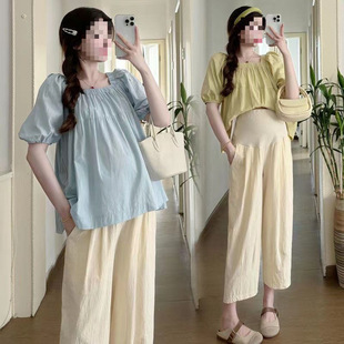 Maternity Tops That Cover the Belly and Don'T Show Pregnancy, Loose Summer Style Baby Doll Shirts, Summer Suits, Pants, Two-Piece Outing Sets
