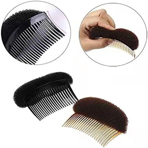 New temperament princess head hair booster hair comb sponge fluffy hair pad hair device fluffy sticker insert comb wholesale