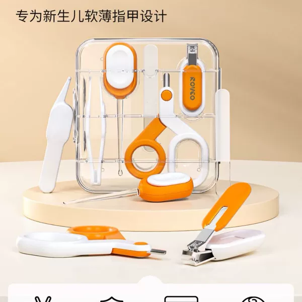 Rikang Baby Nail Clipper Baby Nail Clipper Luminous Ear Spoon Newborn Nail Clipper Care Set