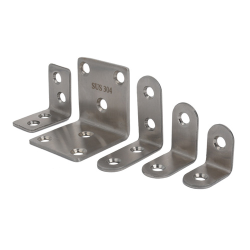 Thickened stainless steel corner bracket connector L-shaped shelf support bracket 90-degree flat corner bracket accessory