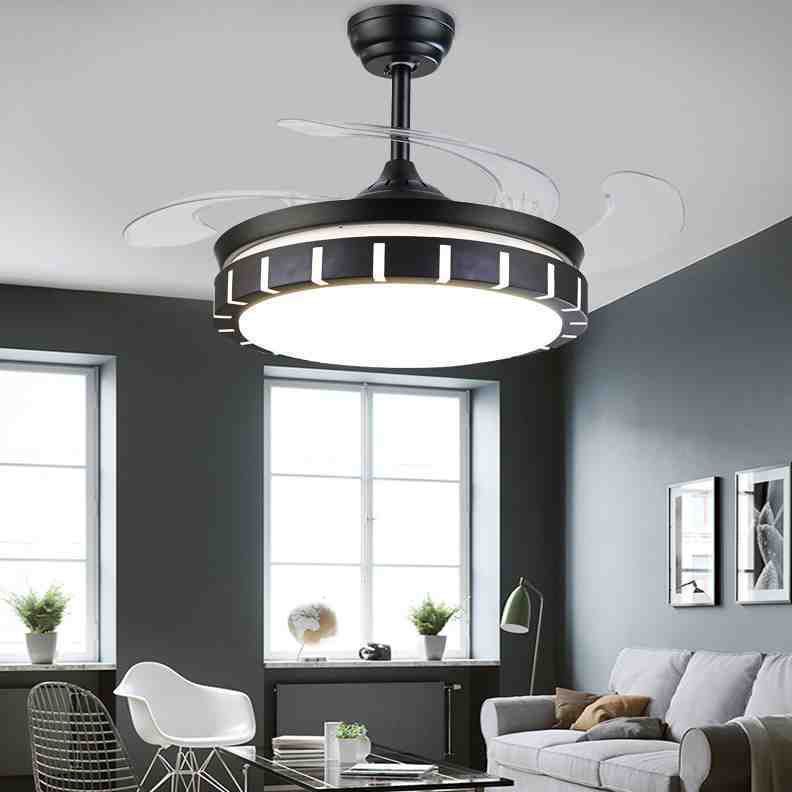 Invisible Fan Lamp Ceiling Fan Lamp Living Room Dining Room Bedroom Modern Simple Tmall Fan Lamp Style Zhao