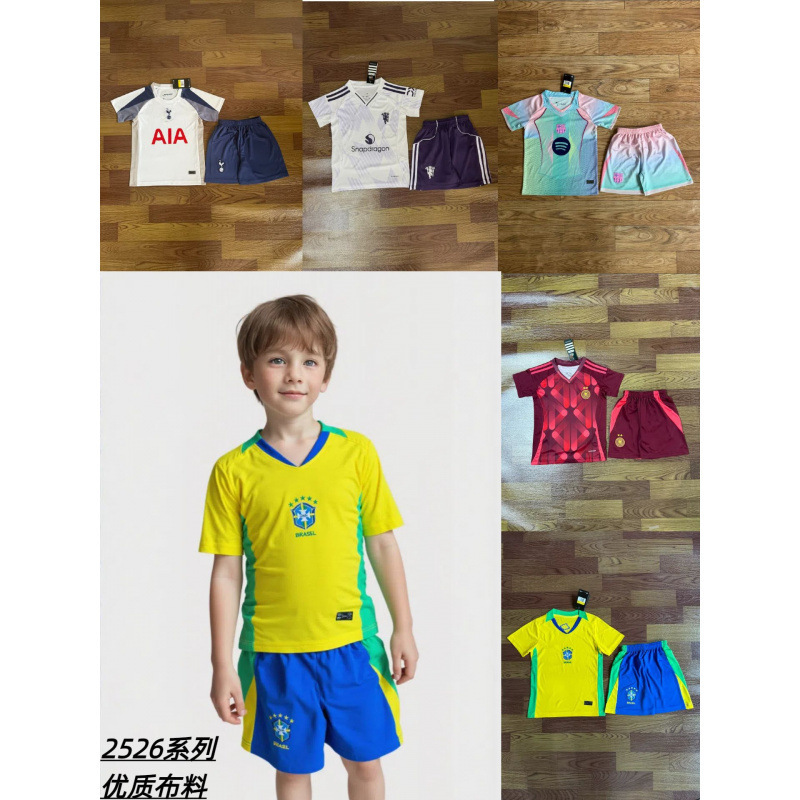 Children's Clothing Real Madrid Jersey Football Uniform Barcelona Suit Paris Cross-Border Liverpool Portugal American Uniform