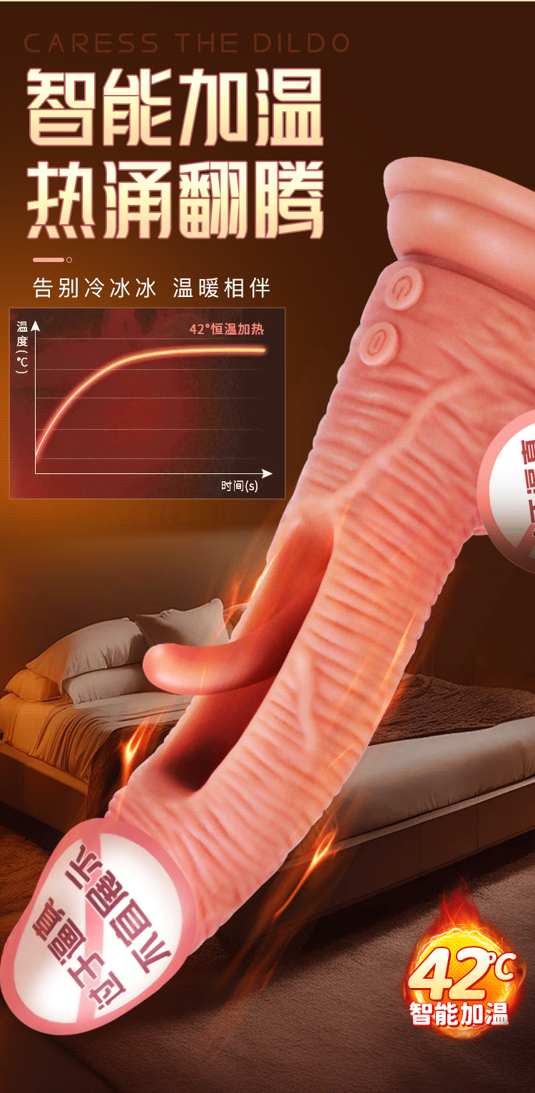 Jiuai High-Speed Thrusting Masturbator for Women, Soft Silicone Flesh-Tone Toy — detail image 7