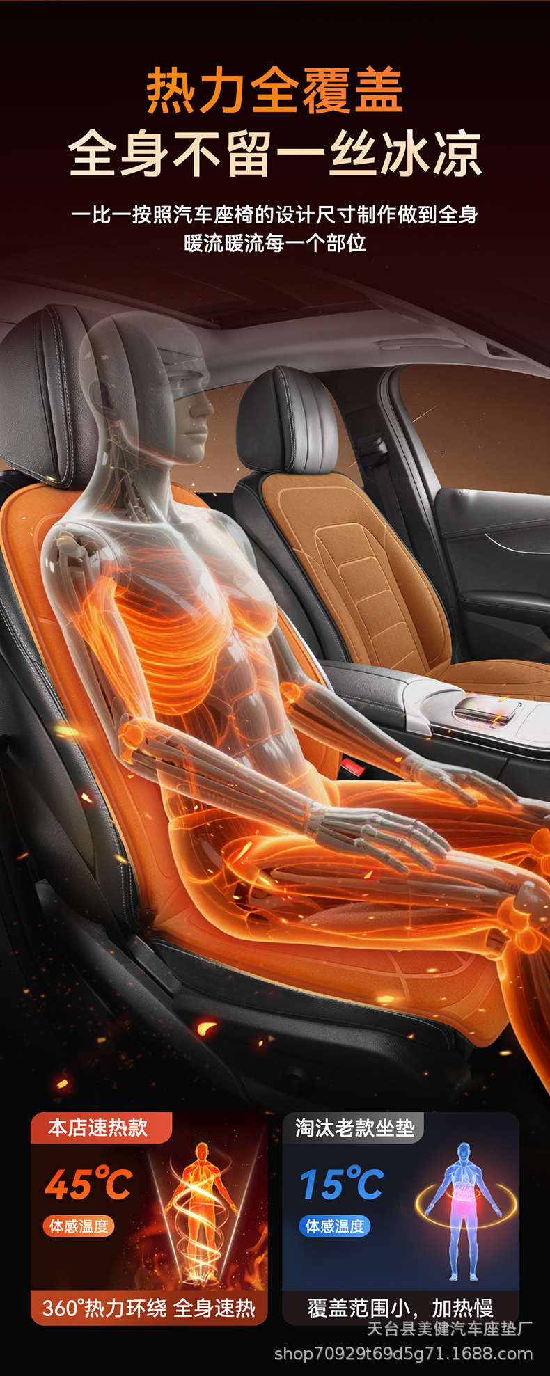 New heated seat cushion, winter plush seat cushion, single or double seat, for car use, 12V heated seat cushion for the driver and passenger