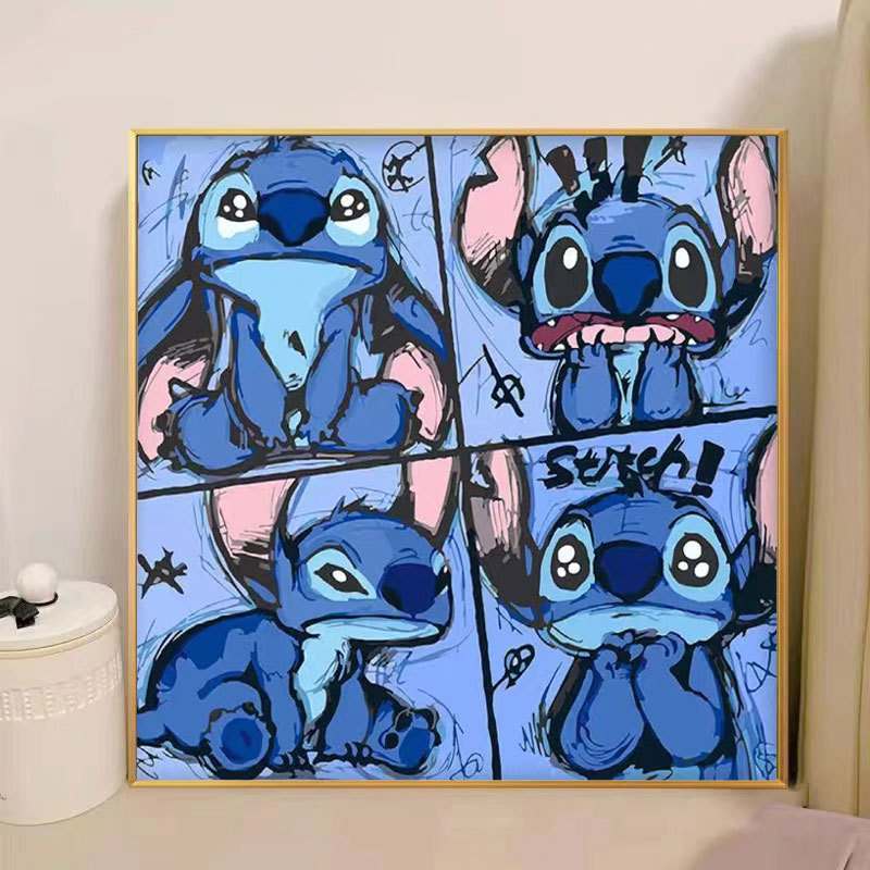 Disney DIY serie de animación de pintura al óleo digital Pokémon niños simple relleno de pintura al óleo fábrica al por mayor