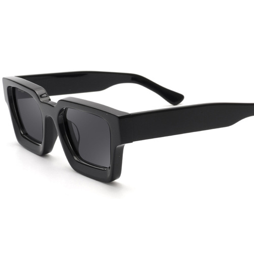 Factory direct sales to European and American cross-border large-frame personalized sunglasses for men and women, simple and trendy thick-frame thick-leg sunglasses