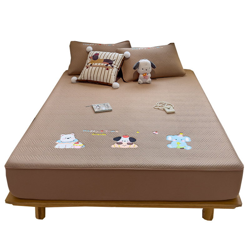 Cama de algodón de una sola pieza de cubierta de cama a prueba de polvo gruesa 2025 nueva cubierta de colchón cubierta de protección cuatro estaciones cubierta de cama antideslizante universal