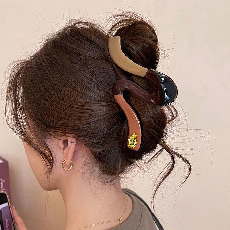 女性用ヘアピン、高級感のある韓国東大門と同じスタイルのヘアピン、後頭部のシャーククリップ、女性用ヘアアクセサリー|undefined