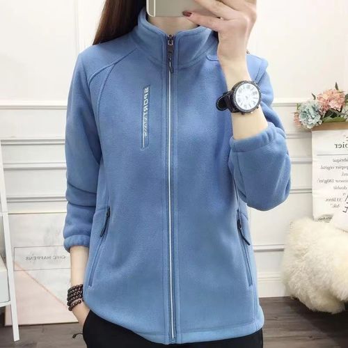 Women's Fleece Jacket with Puffer Fill, Thickened and Warmed Ullapalooza Collar Opening Cardigan Outdoor Sport Warm Sweatshirt Top
