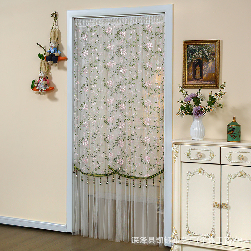 French-style lace door curtain, mosquito-proof curtain for home use, suitable for all seasons, universal partition curtain, no-drill installation, bedroom and kitchen screen door curtain French-style lace door curtain, mosquito-proof curtain for home use, suitable for all seasons, universal partition curtain, no-drill installation, bedroom and kitchen screen door curtain