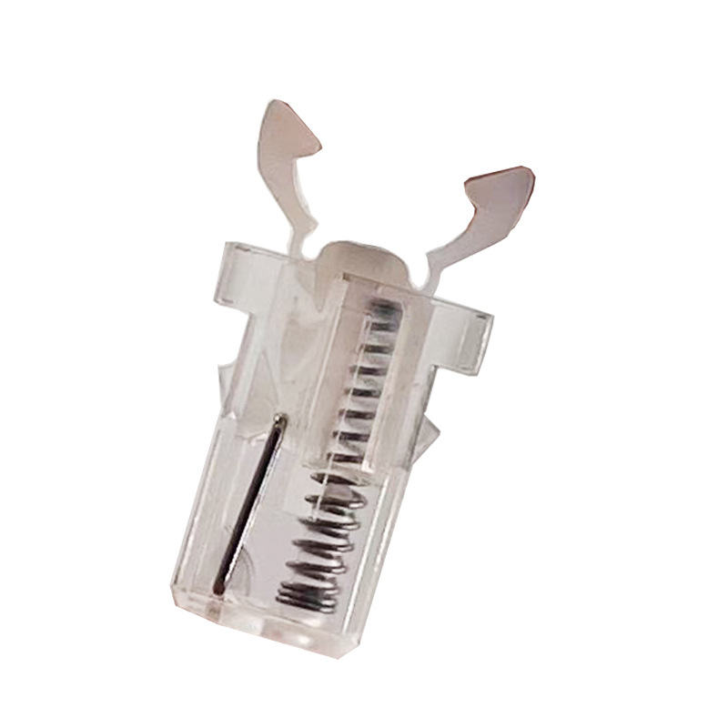 Trash can switch MS transparent color Makeup box eyeglass box water tank spring lock door lock switch 