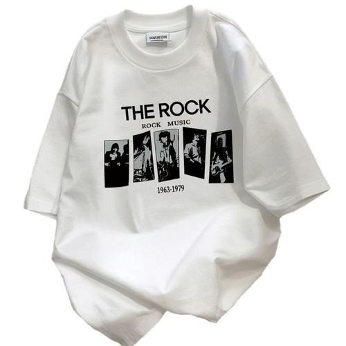 New 2025 Summer Men's Short-Sleeve T-Shirt, Korean Style, Slim Fit, Trendy Fashion, Thin Print, Basic Top Shirt