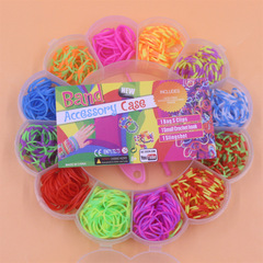 Cartoon Plum Blossom Mini Set Small Box Rainbow Circle Rainbow Rubber Band Weaving Machine