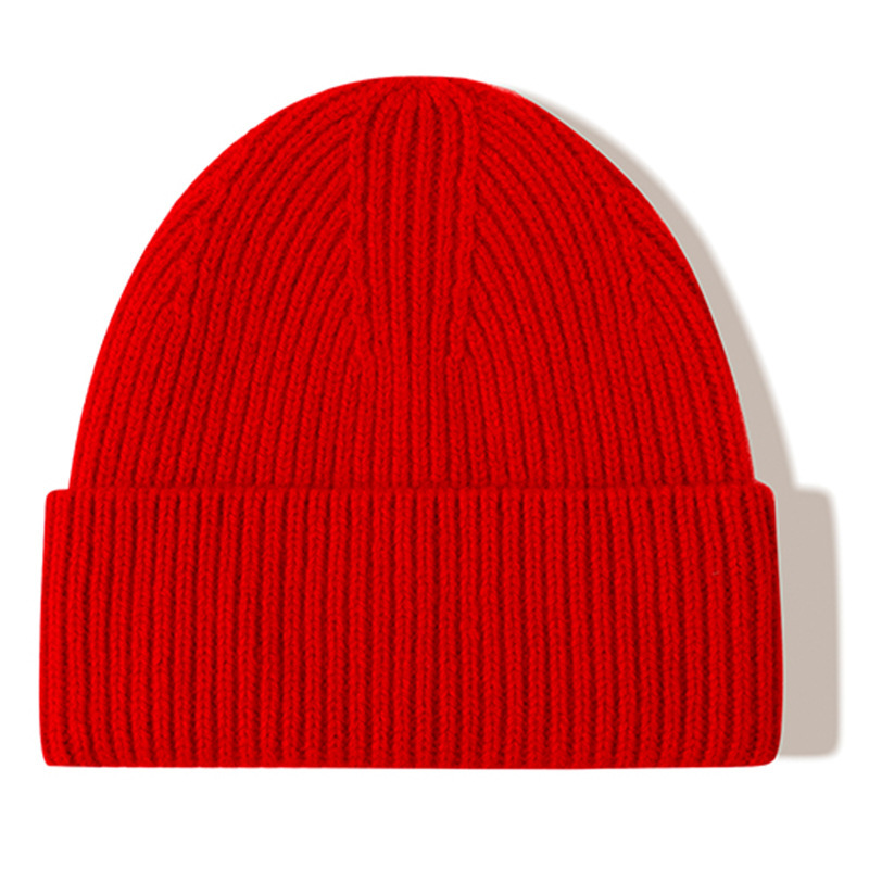 欧米の秋冬の冷たい帽子wool beanieの大きい頭の周りは厚い男女の帽子の純粋なウールのニットの帽子の越境の現物を覆います。|undefined