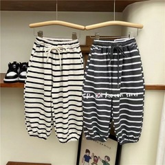 韓国の子供服子供用ストライプカジュアルゆったりズボン