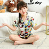 girl pajamas summer Thin section Borneol Short sleeved suit baby Little Girl silk children air conditioner Home Furnishings summer