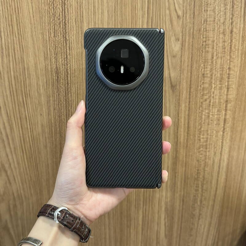 Suitable for Honor Magicv6 Mobile Phone Case, Kevlar Pattern V5 Plain Leather Mid-Axis Magnetic Protection Vs3 Thin and Light Anti-Fall Case