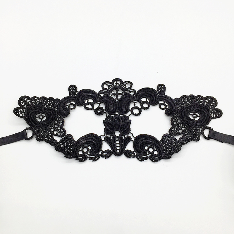 Carnaval negro amorfo rendimiento de encaje disfraz de máscara media cara Halloween bar espectáculo eyewear mayorista TK