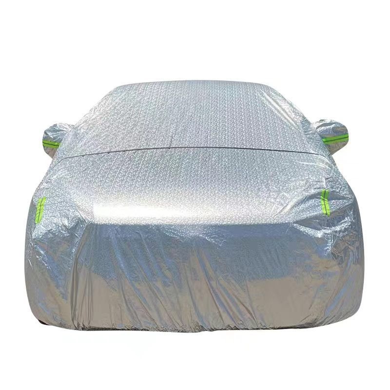 Foreign trade supply: car covers, cross-border aluminum film with added cotton for extra thickness, full-vehicle waterproof and sunproof car covers