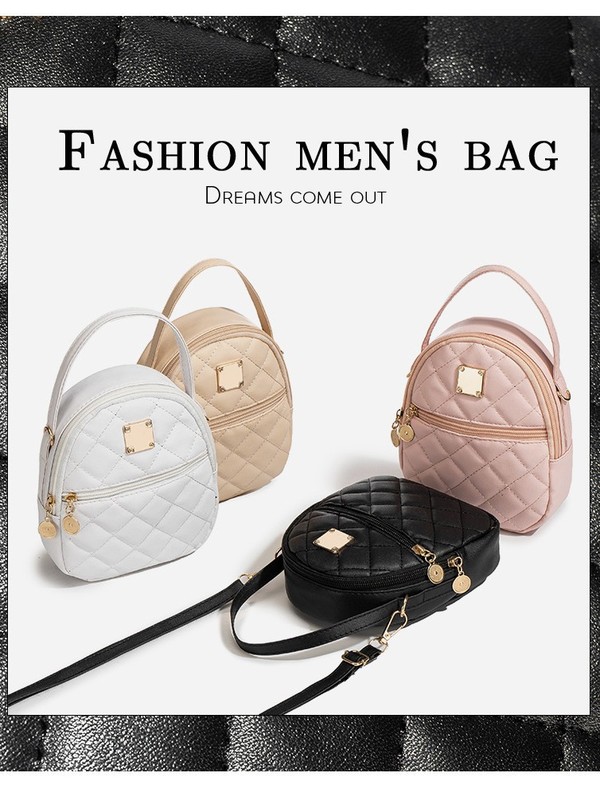小さな新鮮な菱形刺繍バックパック、ファッショナブルなコンパクトミニバックパック、携帯電話バッグ、小銭入れ、女の子のスクールバッグ、女性|undefined
