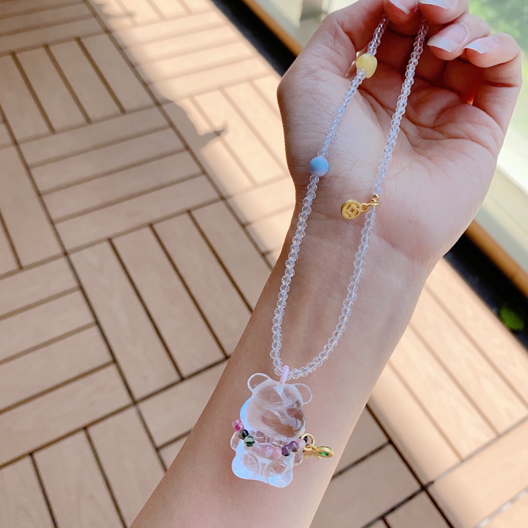 화이트 크리스탈 베어 20mm×28mm