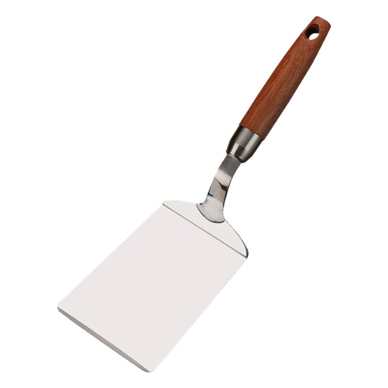 Acero inoxidable cocina teppanyaki carne pala pizza pala panqueque herramienta de la torta de mano frito pala utensilios de cocina al por mayor image 1