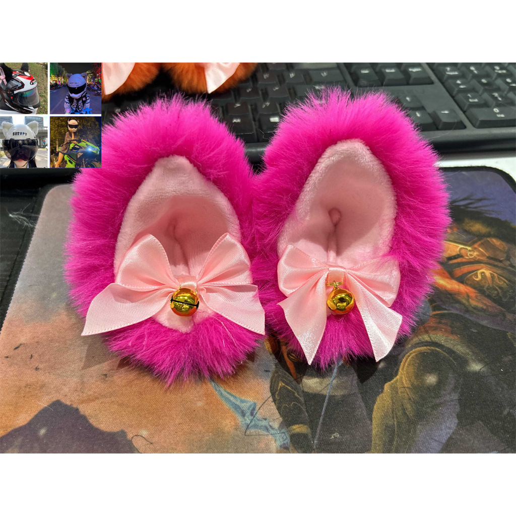 Cat Ear Helmet: Motuoche Auto Parts and Accessories - rose-red-with-bell-luminous
