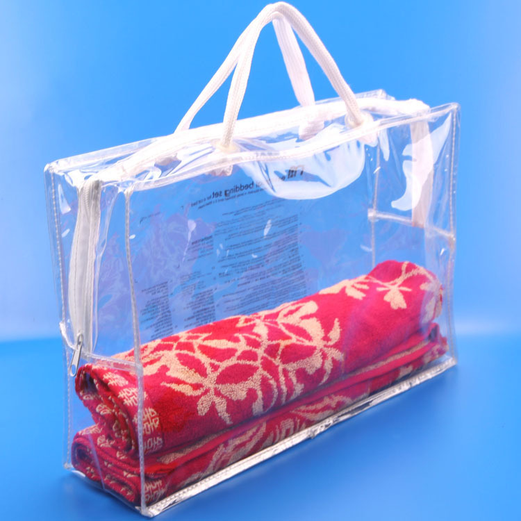 大号车缝手提拉链收纳袋透明棉被袋防尘防水搬家家用【千件起批】