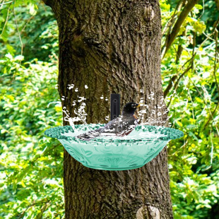 Cross-Border Popular Hanging Bird Feeder Outdoor Decorative Bird Bath Basin Pendant Balcony Garden Feeder Pendant