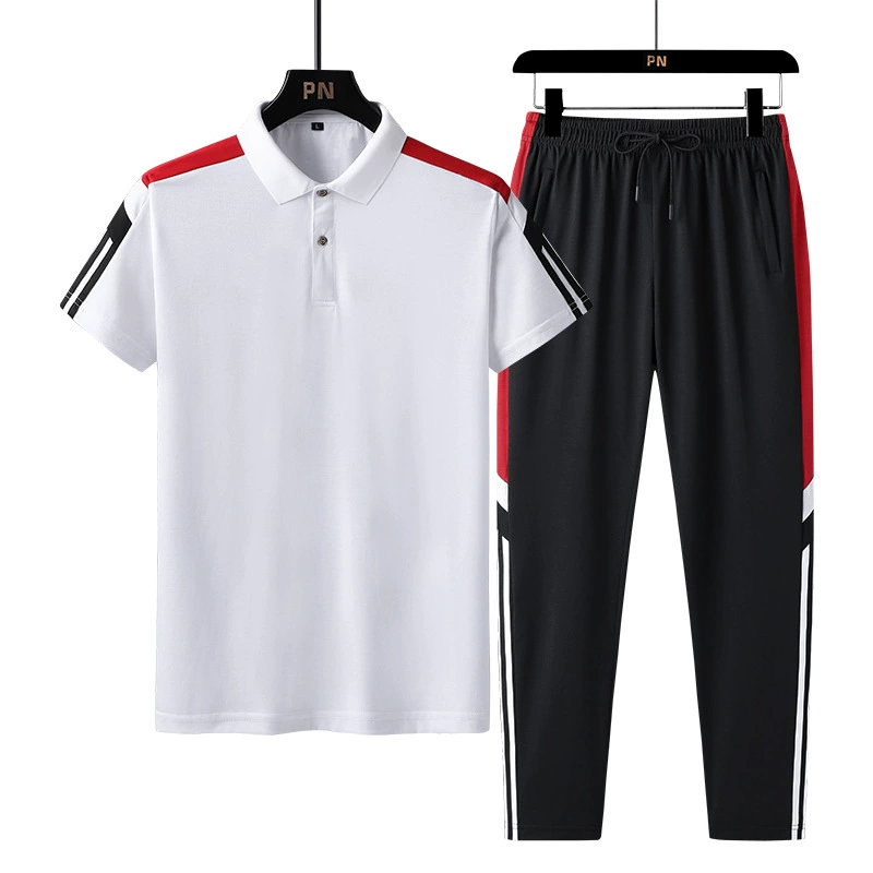Спортивный костюм, летняя футболка с коротким рукавом, тонкий комплект, пара clothing для отдыха, для бега