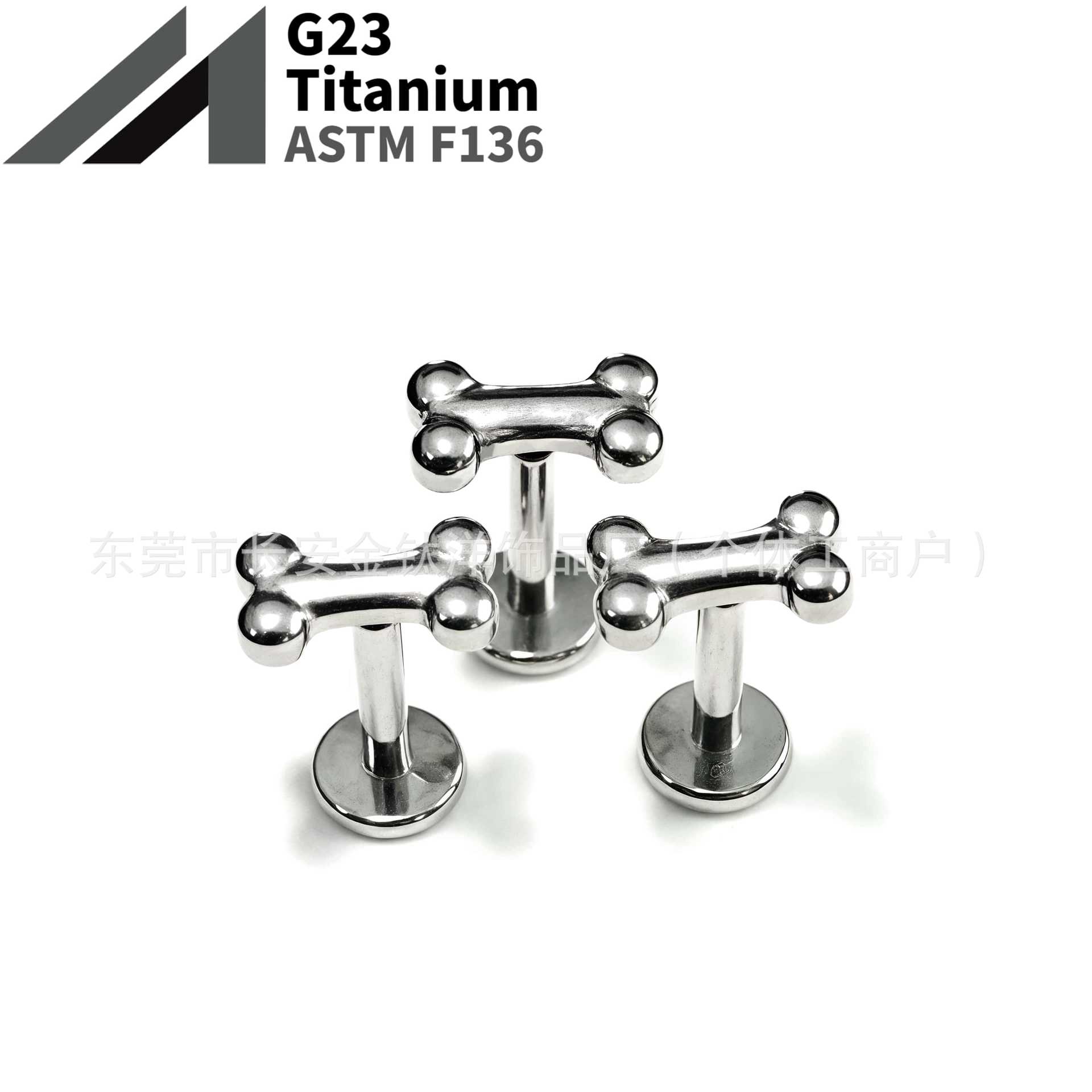 16G labret stud size and finish detail