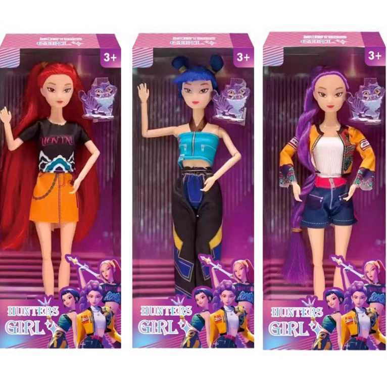 Cross-Border New K-Pop Hunter Girl Group Band 11.5inch Jointed Window Box Toy Ornament Desktop Decoration Gift Cross-Border New K-Pop Hunter Girl Group Band 11.5inch Jointed Window Box Toy Ornament Desktop Decoration Gift