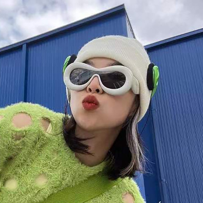 Y2K Spice Girls neue einteilige konkave Form lustige Blase dreidimensionale stilvolle Sonnenbrille bonbonfarbene Sonnenbrille_voghion.com