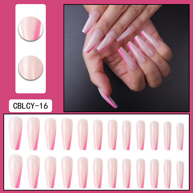 Retro Gradient Color Plastic Nail Patches 1 Set display picture 14