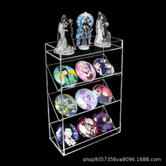 バッジ収納ケース階段式デスクトップ展示棚はがき谷子二次元アニメ周辺防湿テーブル