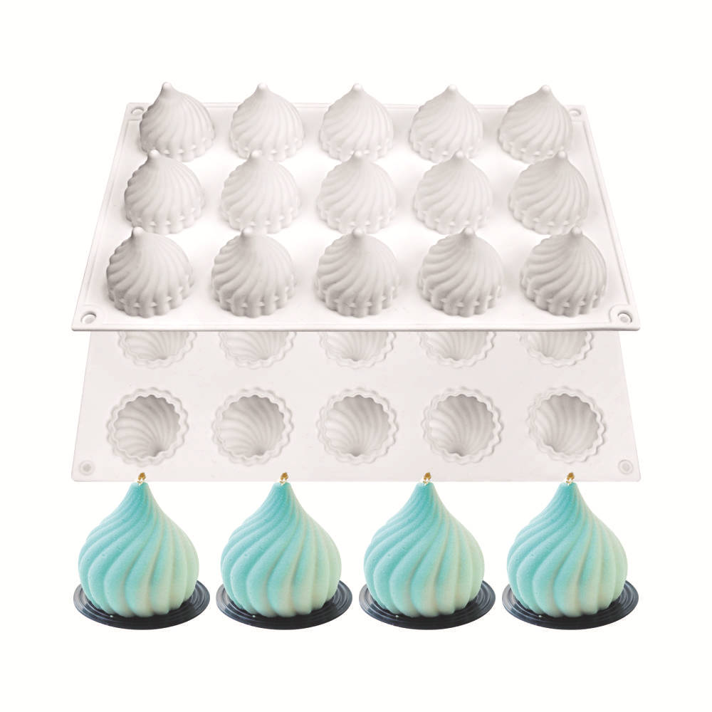 Gorra de Navidad torbellino mousse molde de pastel hilo cabeza de cebolla molde de silicona antorcha postre francés abrasivo para hornear