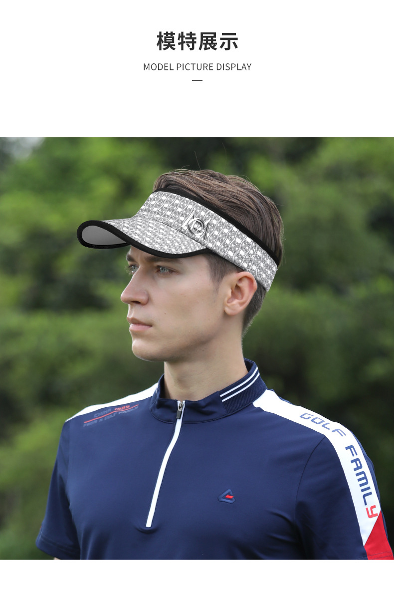 Mũ golf PGM không đỉnh thể thao che nắng mùa hè, vành rộng 19 cm — MZ052-Trắng đen đỏ, MZ052-Trắng Đen, MZ025-Mũ bóng không đỉnh [màu đỏ], MZ045-Đen Trắng chi tiết 65