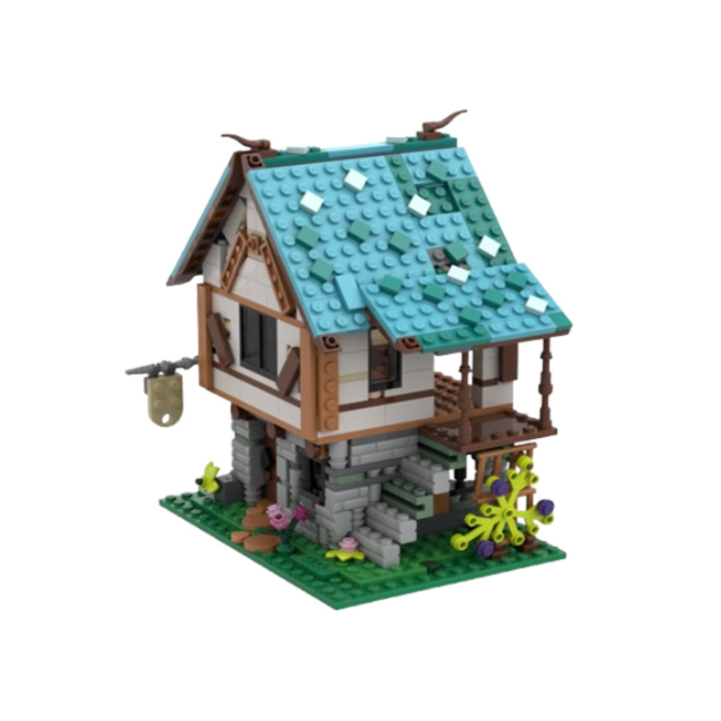 Castle Building Blocks Tree Set Small Pieces Assembly Toy_voghion.com