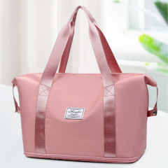 クロスボーダー卸売ヨガフィットネスバッグ女性用プルオーバー乾湿分離荷物バッグ大容量拡張可能旅行バッグ