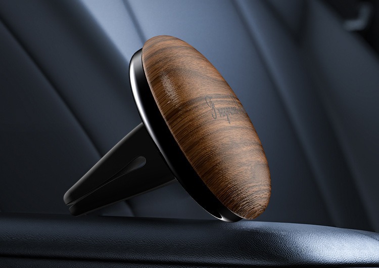 Solid Wood Car-Mounted Solid Aromatherapy Creative Mushroom-Shaped New Air Vent Perfume with a High-End Feel Car Interior Decoration