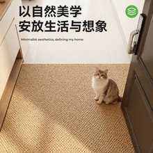 入户门地垫仿剑麻进门门口耐脏耐磨防猫抓地毯菠萝圈垫子客厅地垫