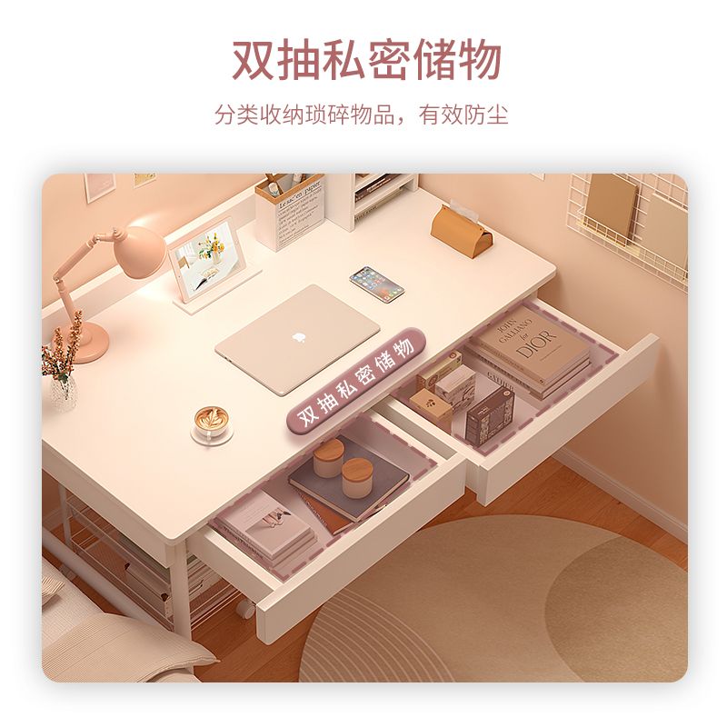 Escritorio de escritorio, escritorio de maquillaje de dormitorio, escritorio de computadora de escritorio simple con cajón, escritorio de estudio, escritorio de oficina