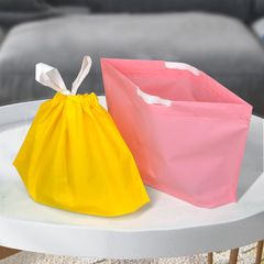 Sanding band plastic bag takeout packing fruit clothing store bag logo closure shoulder bag packaging bag