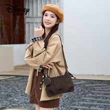 迪士尼正品包包秋冬腋下包女款女式2025新款小众麂皮单肩包水桶包