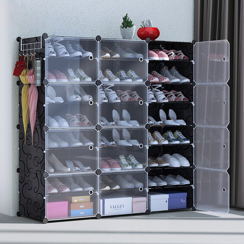 Plastic simple shoe cabinet dust-proof large-capacity shoe storage artifact household multi-layer shoe shelf entrance large shoe cabinet
