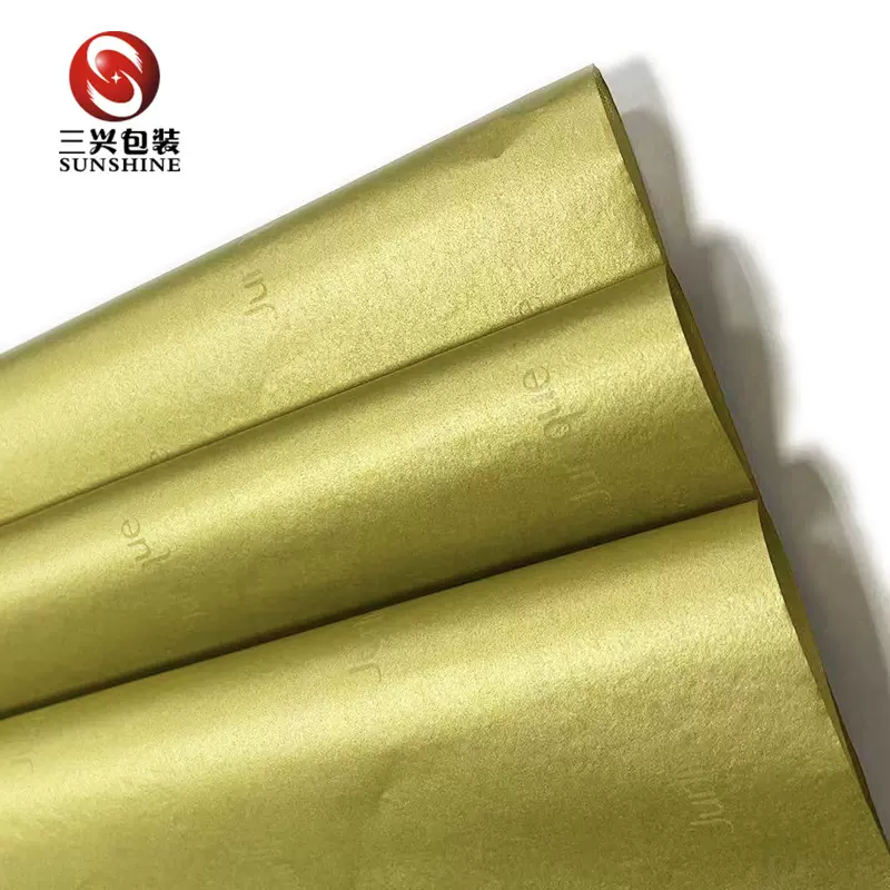 珠光雪梨纸彩印服装花束绵纸礼品纸包装印刷硫酸纸鲜花包装纸设计