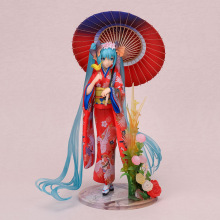 初音未来 中秋深海花色衣初音 撑伞美少女手办 动漫周边