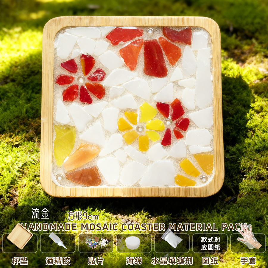 Nuevo producto bricolaje hecho a mano posavasos paquete de material mosaico padre-hijo creativo jardín de infantes pequeño regalo al por mayor juguetes educativos image 17